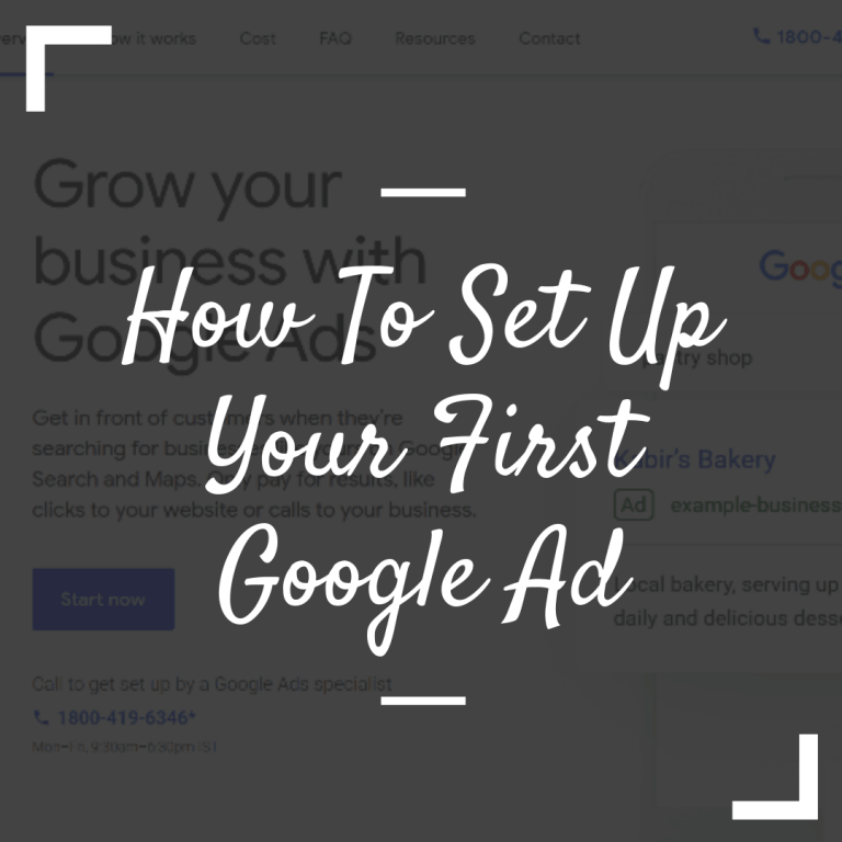 How to set up your first google Ads
